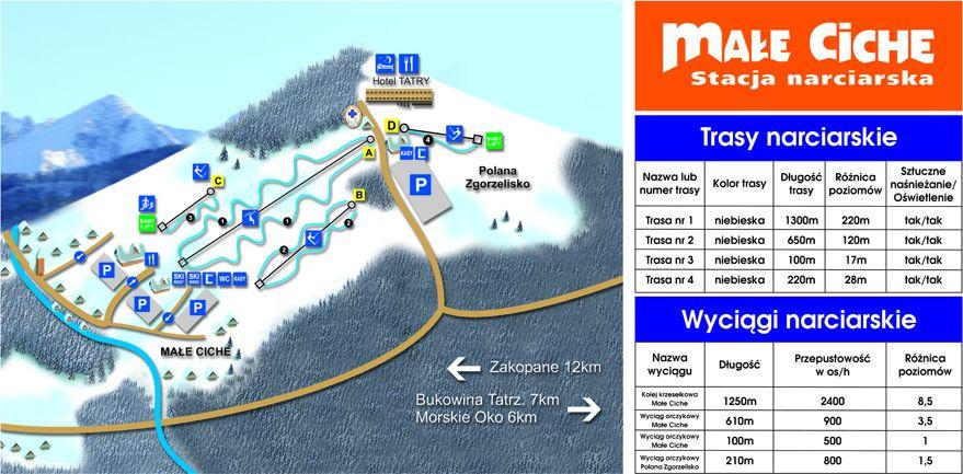 Mapka tras i wyciągów narciarskich